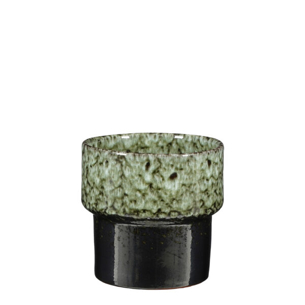 Obidos pot round dark green 15*17cm