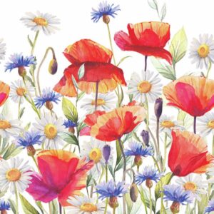 Lunchservett Cornflower and Poppy
