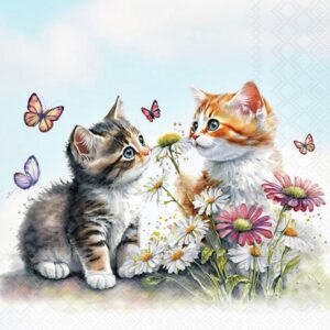 Lunchservett Kittens in Flowerfield