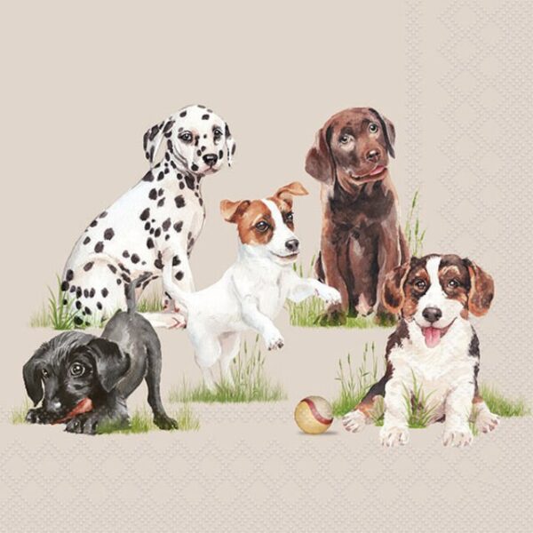 Lunchservett Playing Puppies