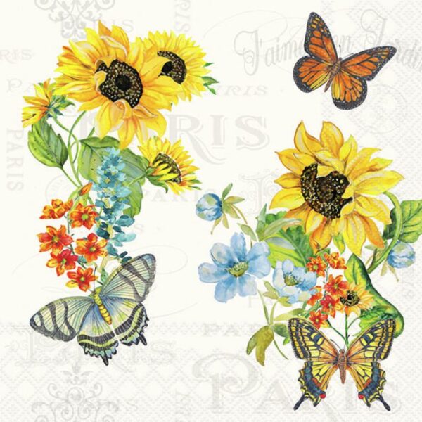Lunchservett Charming Sunflowers