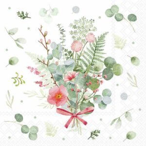 Lunchservett Eucalyptus and Fern Bouquet