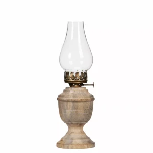 Lampa till värmeljus Nor trä/mässing 31cm