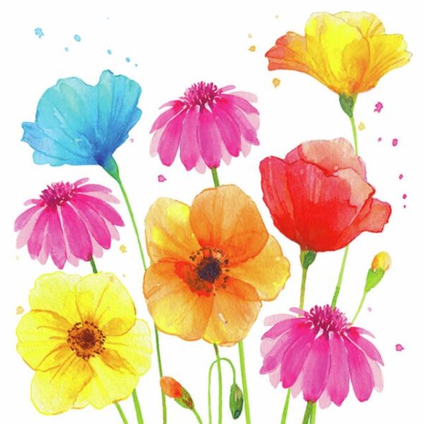 Lunchservett Colourful Summer Flowers