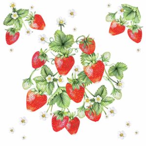 Kaffeservett Bunch of Strawberries
