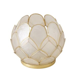 Windlight Zibali 17,5cm Capiz cream
