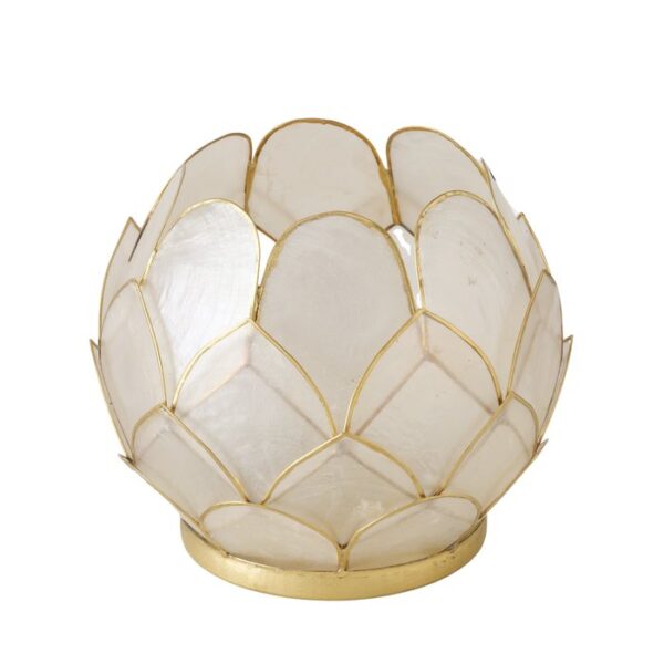 Windlight Zibali 17,5cm Capiz cream
