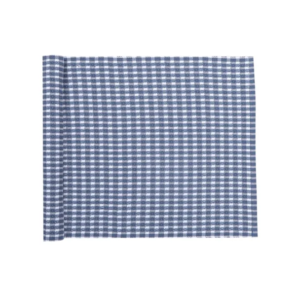 Löpare Cleo rutig 33*120 Gråblå/vit