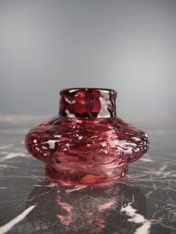 Gem Glass candleholder maroon
